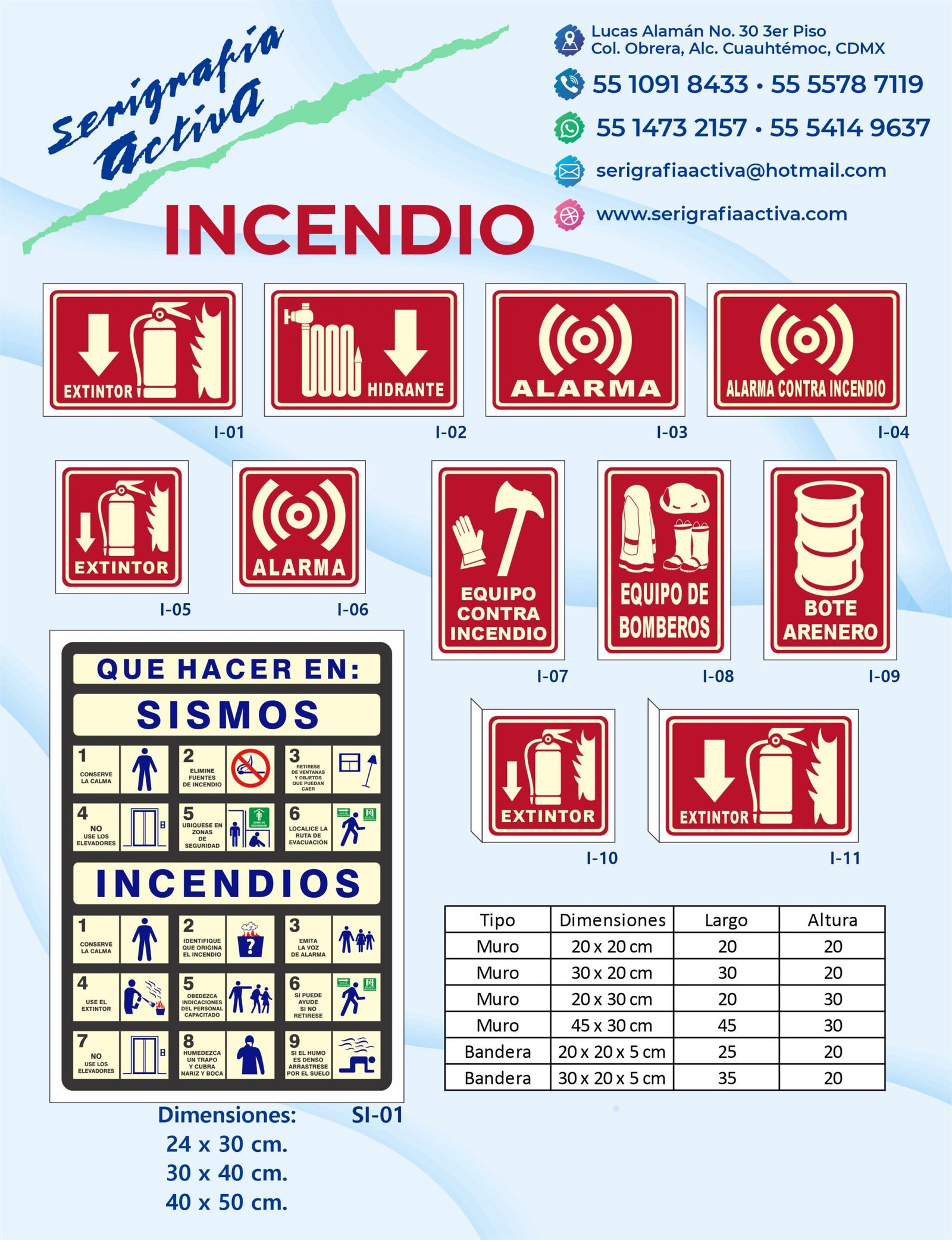 Señalamientos Incendio